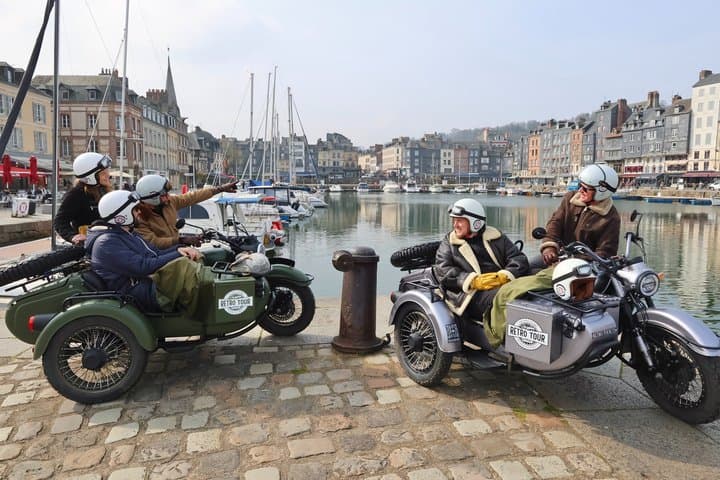 Visit Honfleur by sidecar 1.5 to 3.5 hour tour along the coast