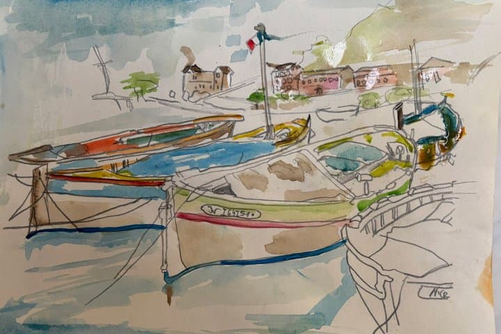 Nice Guided Tour + Watercolor Painting Workshop