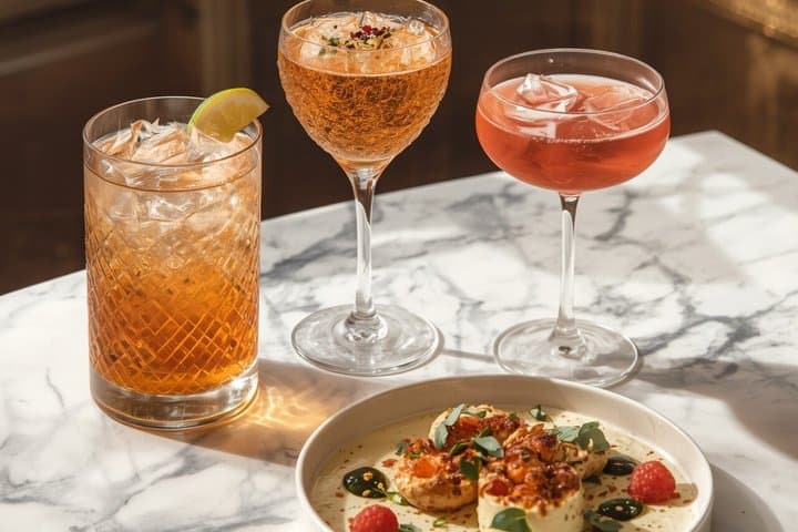 Cocktail & food pairings on a secret rooftop