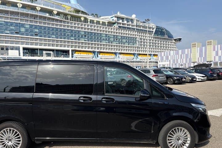 Private transfer van from cruise ship to Marseille airport