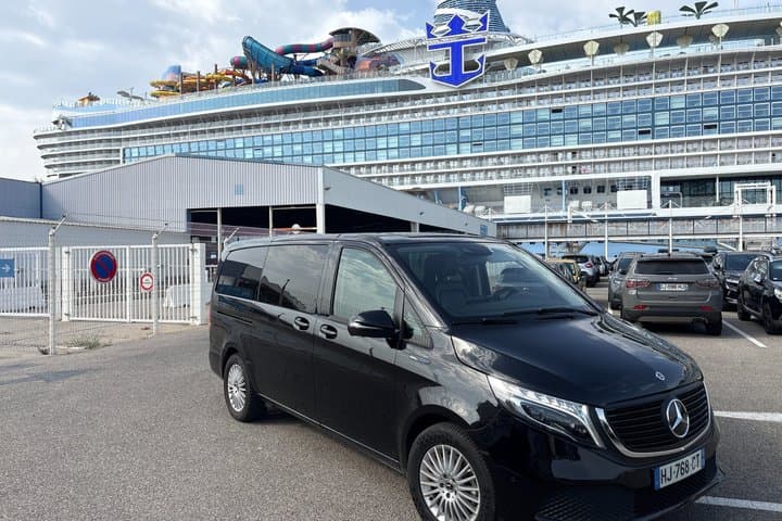 Private transfer van from cruise ship to Marseille airport
