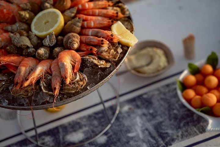 Pop up oyster bar on Normandy beach