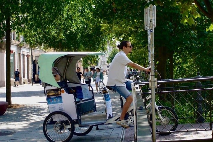 Explore Strasbourg in a comfortable rickshaw tuk-tuk