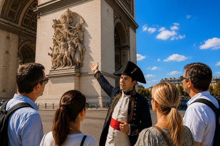 Around Arc de Triomphe with Napoleon Unique Tour By An Actor