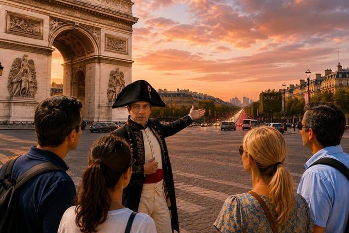 Around Arc de Triomphe with Napoleon Unique Tour By An Actor