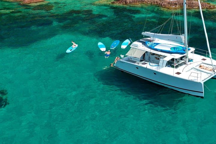 Half-day catamaran tour with paddleboarding