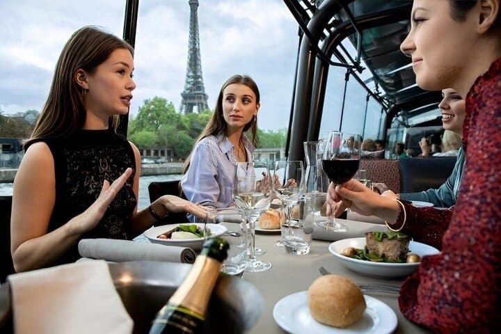 Seine River Gourmet Cruise Champagne, Lunch or Dinner Service